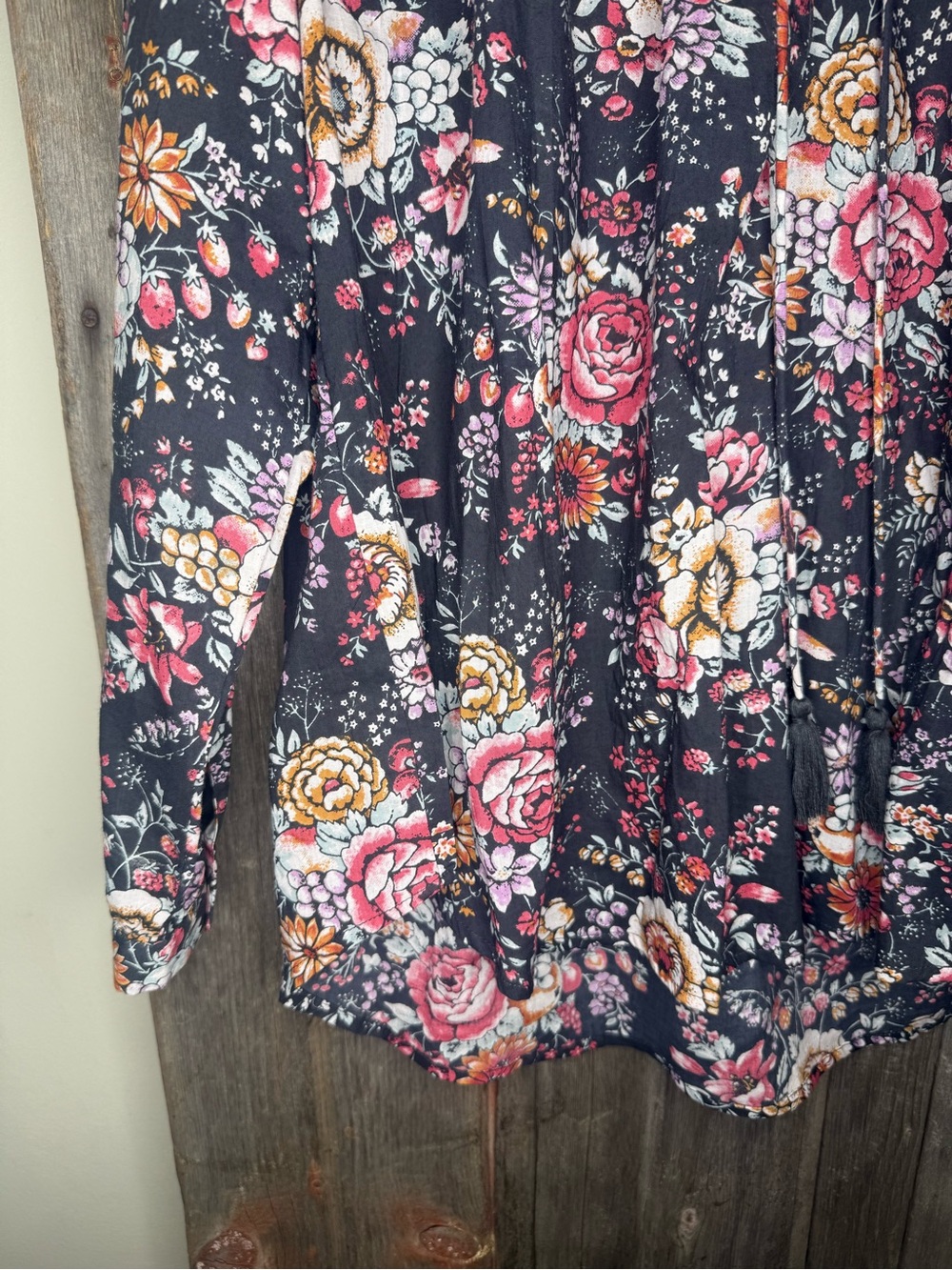 Mille Joni Top in Bloomsburg Floral Button Top Peasant Blouse XXS - Picture 4 of 12